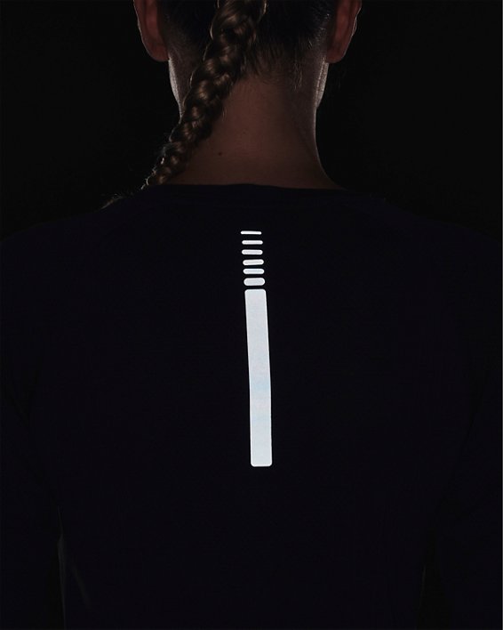 Camiseta de manga larga UA Seamless Run para mujer, Black, pdpMainDesktop image number 3